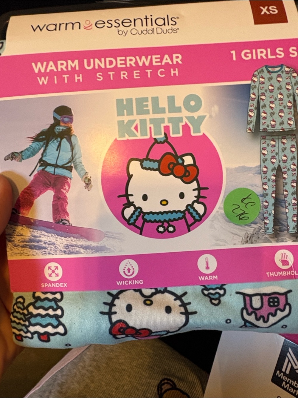 Hello Kitty Light Blue & Pink Girls Thermal Set